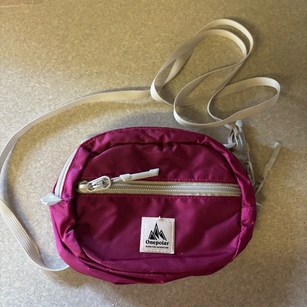 Onepolar Small Magenta Outdoor Hiking Gorpcore Travel Vacation Crossbody Bag